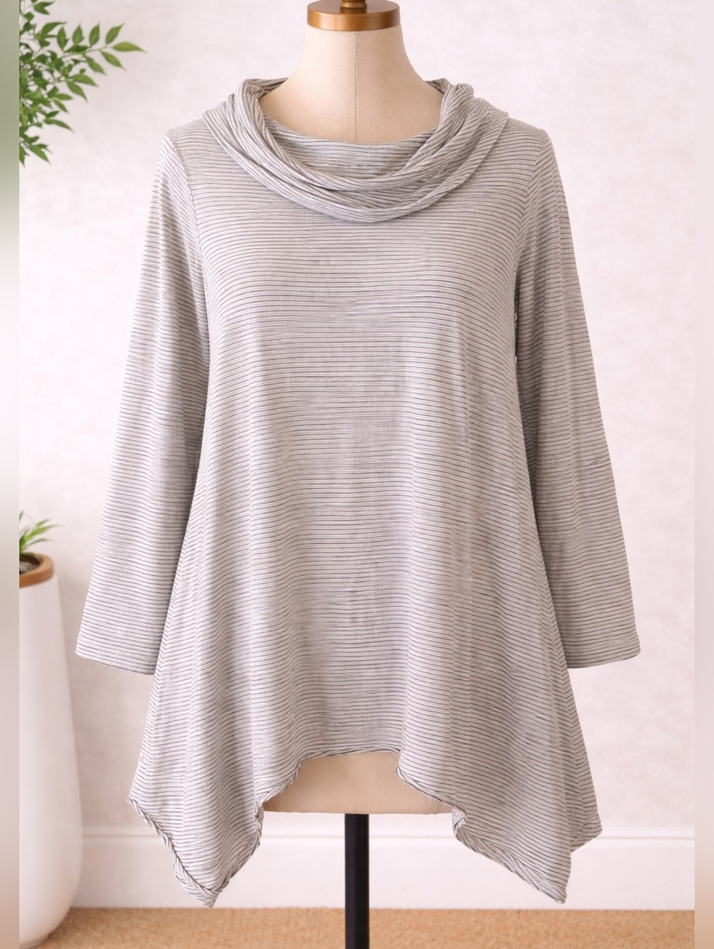 Habitat Striped Cotton Top – XS (Oversized)